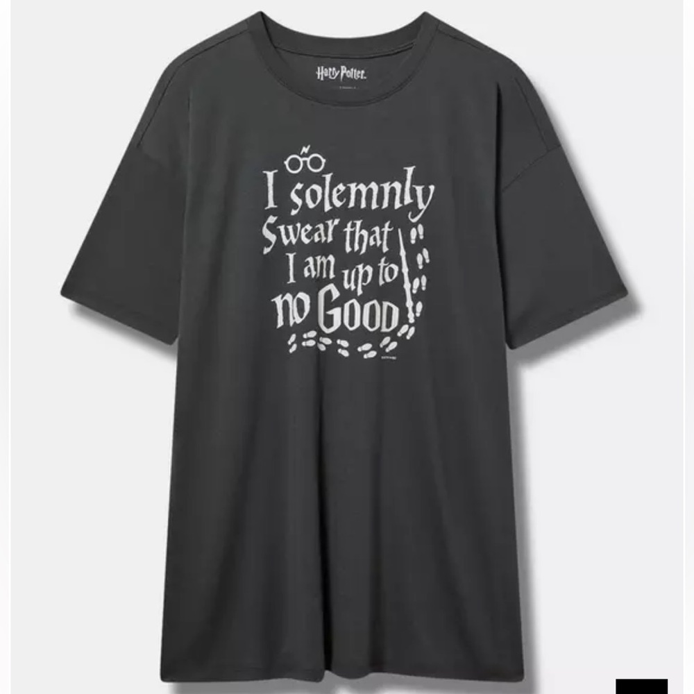 NWT Torrid X Harry Potter Glow in the Dark Graphic Cotton Crew Tee Size 6X